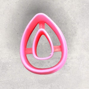 Tropfen Donut Ton Ausstecher | Fimo Form Ausstecher | Prägung Ausstecher |form Formform | handgefertigte Ohrringe |
