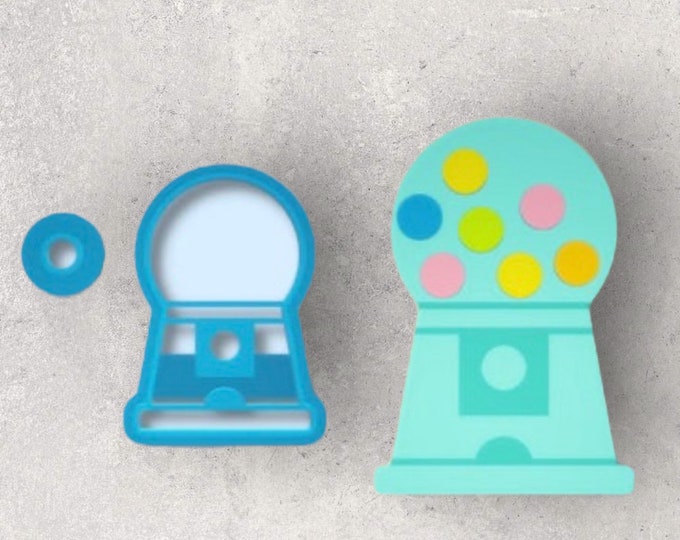 Gumball Machine Clay Cutter| Polymer clay shape cutter | embossing cutter |earring shape mold | ceramic pottery