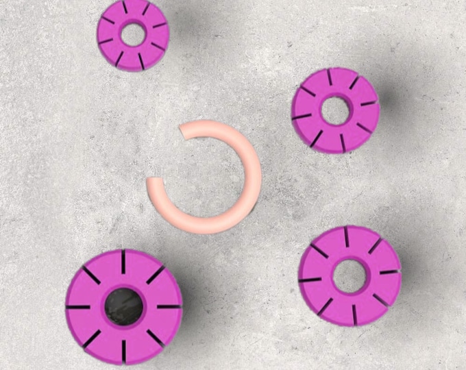 Hoop Guides for Polymer Clay Earrings| Polymer clay hoop shape guide| earring shape mold | 3D Printed Clay Tools| Clay Cutter Tool