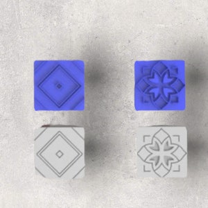 Ethnic Tiles Clay Stamp| Polymer clay shape cutter | embossing cutter |earring shape mold | handmade earrings |