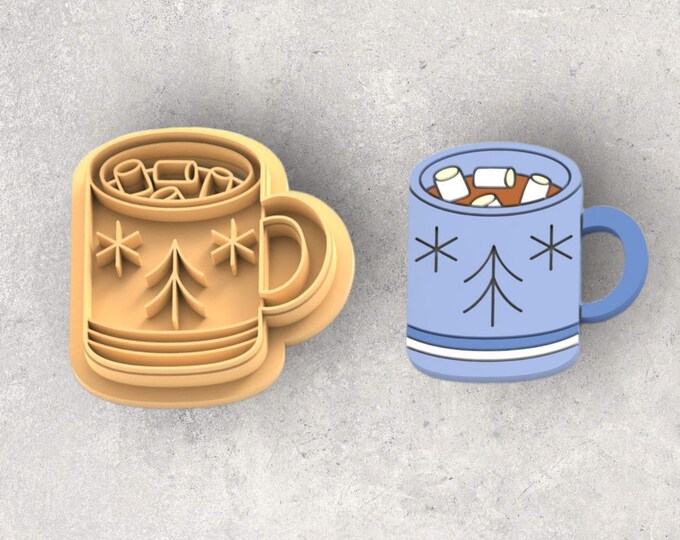 Hot Coco Clay Cutter| Polymer clay shape cutter | embossing cutter |earring shape mold | ceramic pottery