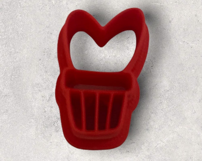 Heart Cactus Embossed Clay Cutter | Polymer clay shape cutter | embossing cutter |earring shape mold | handmade earrings |