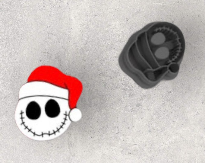Christmas Santa Jack Clay Cutter| Polymer clay shape cutter | embossing cutter |earring shape mold | ceramic pottery