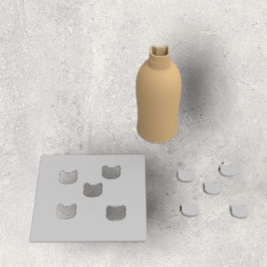 Cat Micro Clay Cutter| Polymer clay shape cutter | embossing cutter |earring shape mold | ceramic pottery