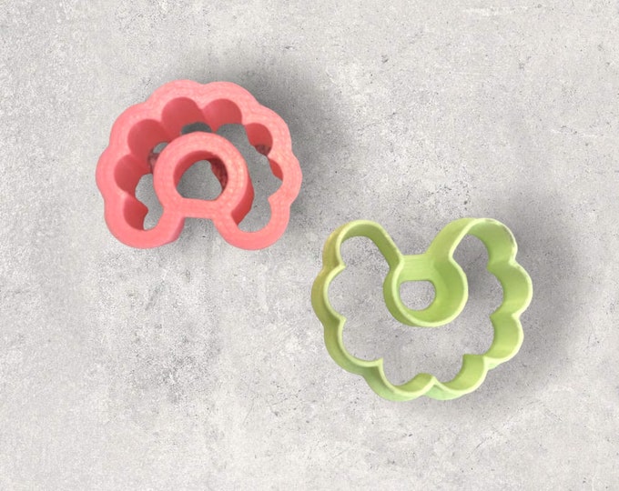 Fat Hoop Flower | Polymer clay shape cutter | embossing cutter |earring shape mold | ceramic pottery | handmade earring