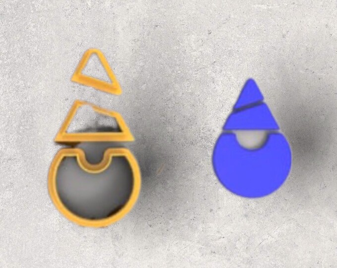 Geometric Dangle Arch Clay Cutter| Polymer clay shape cutter | embossing cutter |earring shape mold | ceramic pottery