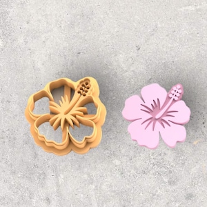 Tropical Flower Clay Cutter| Polymer clay shape cutter | embossing cutter |earring shape mold | ceramic pottery