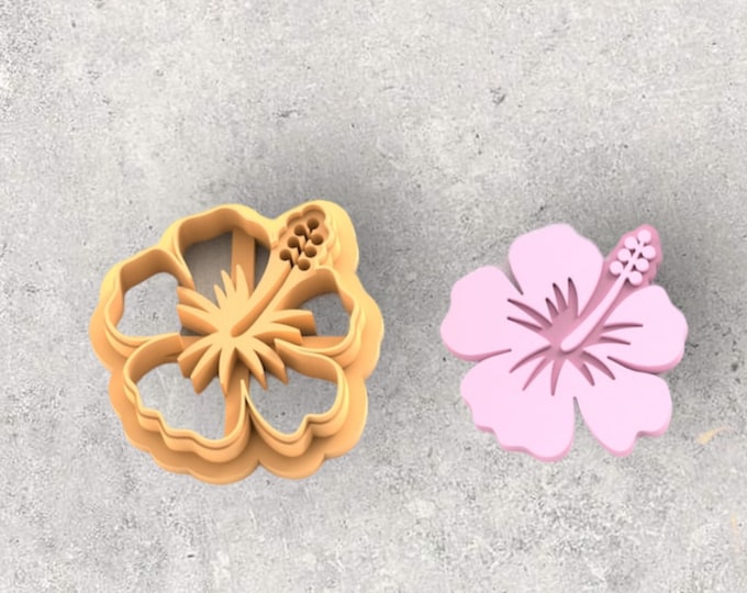 Tropical Flower Clay Cutter| Polymer clay shape cutter | embossing cutter |earring shape mold | ceramic pottery