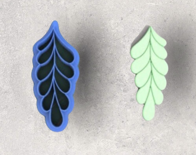 Leaf Combo Embossed Clay Cutter| Polymer clay shape cutter | embossing cutter |earring shape mold | ceramic pottery