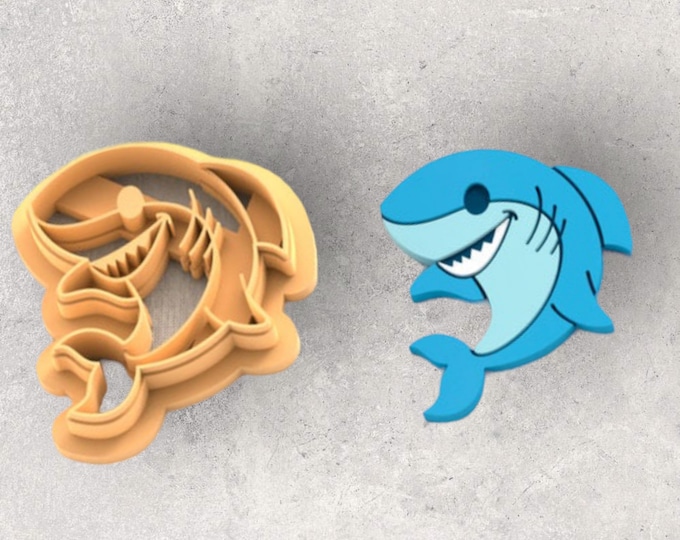 Shark Clay Cutter| Polymer clay shape cutter | embossing cutter |earring shape mold | ceramic pottery