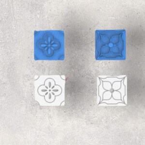 Ethnic Tiles Clay Stamp| Polymer clay shape cutter | embossing cutter |earring shape mold | handmade earrings |
