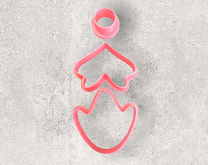 Fancy Scallop Drop Clay Cutter | Polymer clay shape cutter | embossing cutter |earring shape mold | ceramic pottery | handmade earrings