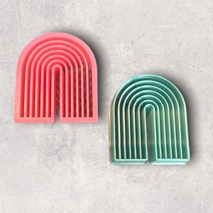 Embossing Rainbow Clay Cutter | Polymer clay shape cutter | embossing cutter |earring shape mold | ceramic pottery | handmade earrings |