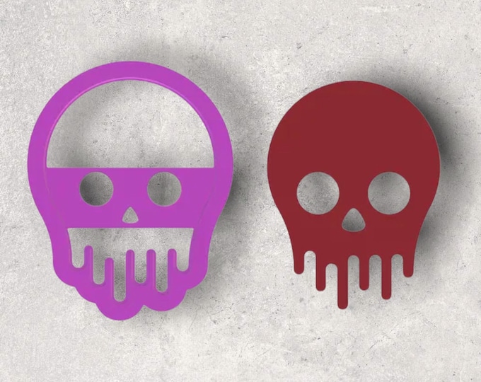 Halloween Skull Clay Cutter| Polymer clay shape cutter | embossing cutter |earring shape mold | ceramic pottery