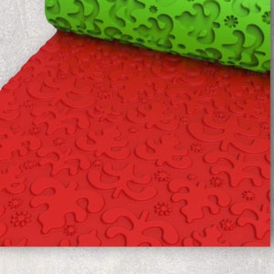 Christmas Texture Roller  | Clay Roller I Pottery Roller I Polymer Clay Roller I Texture Rolling Pin |
