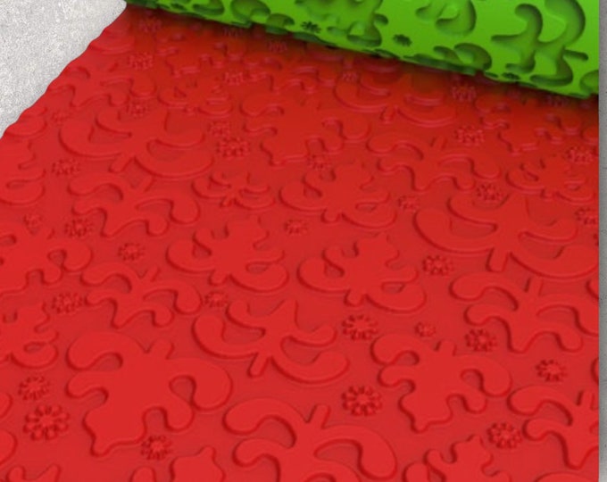 Christmas Texture Roller  | Clay Roller I Pottery Roller I Polymer Clay Roller I Texture Rolling Pin |