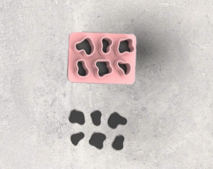 Cow Pattern Cutter | Polymer clay shape cutter | embossing cutter |earring shape mold | handmade earrings |
