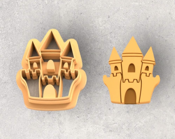 Sand Castle Clay Cutter| Polymer clay shape cutter | embossing cutter |earring shape mold | ceramic pottery