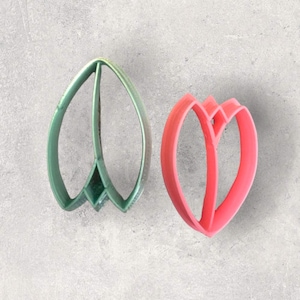 Embossed Tulip Clay Cutter | Polymer clay shape cutter | embossing cutter |earring shape mold | ceramic pottery | handmade earrings