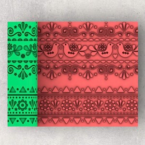 Christmas Texture Roller  | Clay Roller I Pottery Roller I Polymer Clay Roller I Texture Rolling Pin |