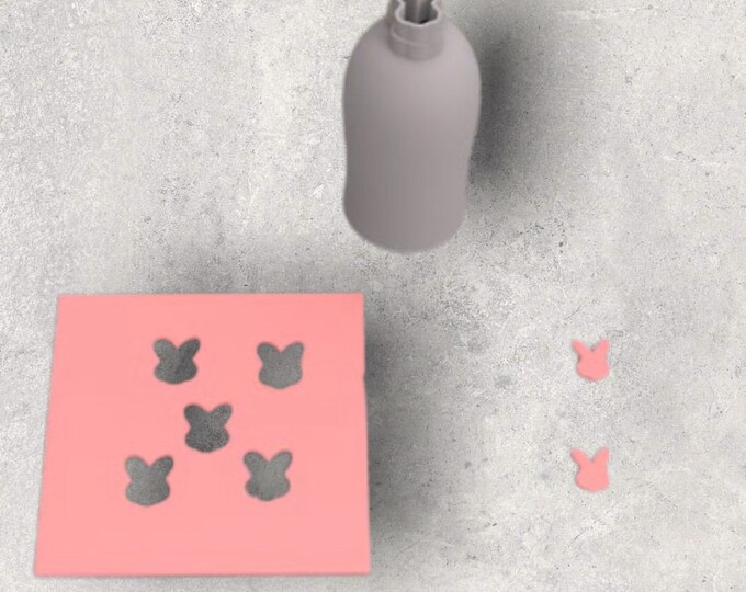 Bunny Micro Clay Cutter| Polymer clay shape cutter | embossing cutter |earring shape mold | ceramic pottery