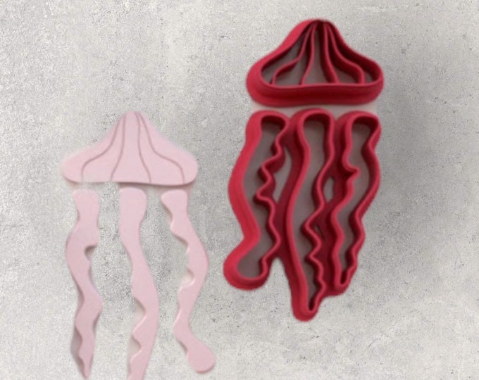 Majestic Jelly Fish Clay Cutter| Polymer clay shape cutter | embossing cutter |earring shape mold | ceramic pottery