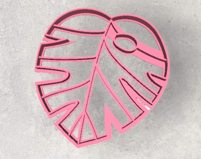 Monstera Leaf IV Clay Cutter| Polymer clay shape cutter | embossing cutter |earring shape mold | ceramic pottery