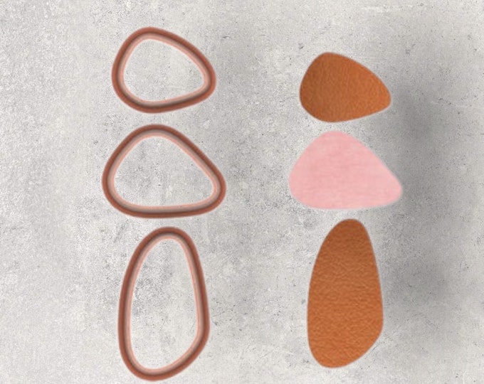 Geometric Dangle Clay Cutter| Polymer clay shape cutter | embossing cutter |earring shape mold | ceramic pottery