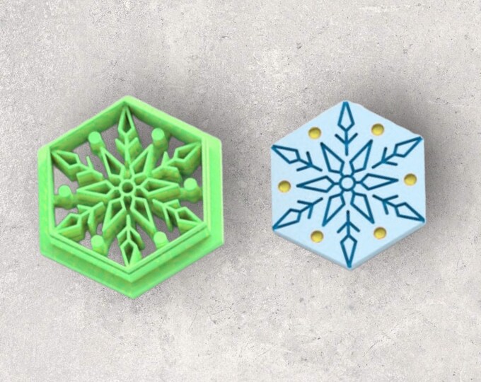 Christmas Snowflake Clay Cutter| Polymer clay shape cutter | embossing cutter |earring shape mold | ceramic pottery