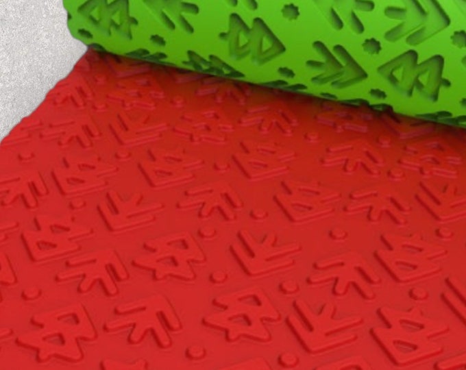 Christmas Texture Roller  | Clay Roller I Pottery Roller I Polymer Clay Roller I Texture Rolling Pin |