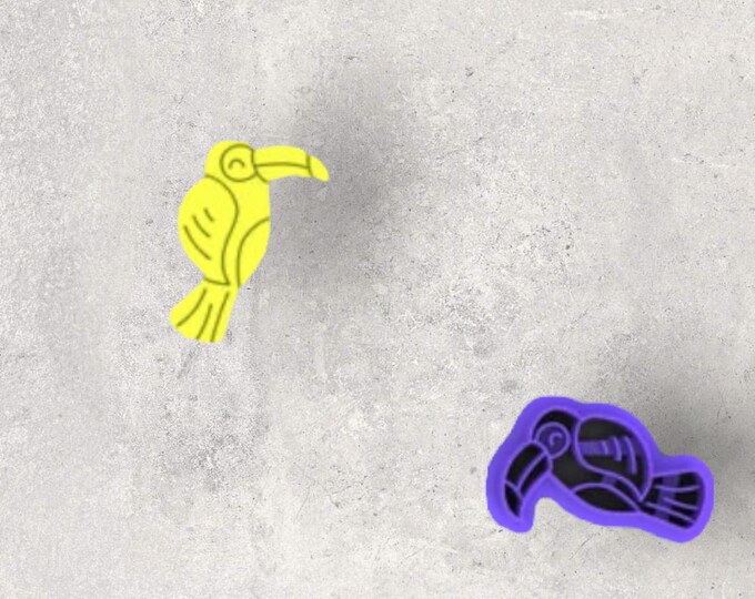 Toucan Embossed Clay Cutter| Polymer clay shape cutter | embossing cutter |earring shape mold | ceramic pottery