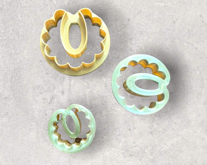 Hoop Flower Clay Cutter | Polymer clay shape cutter | embossing cutter |earring shape mold | ceramic pottery | handmade earrings