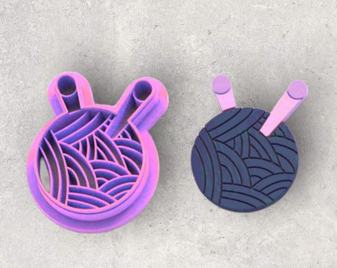 Ball of Yarn Clay Cutter| Polymer clay shape cutter | embossing cutter |earring shape mold | ceramic pottery