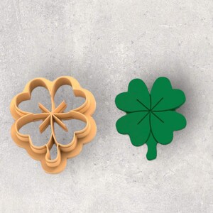 St. Patrick’s Day Four Leaf Clover  Clay Cutter| Polymer clay shape cutter | embossing cutter |earring shape mold | ceramic pottery