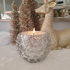 Silver Sweet Winter Vanilla Scented Gift Boxed Christmas Holiday Candle, 9 oz.