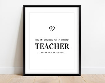Teacher Appreciation Quote Print: Classroom Wall Art (Digital Download)