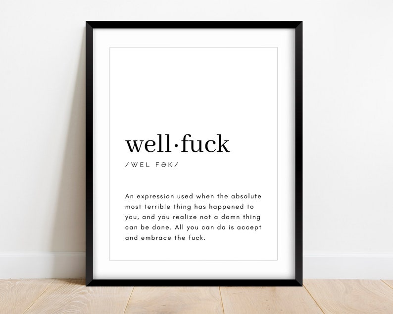 Fuck Definition PRINTABLE Wall Art Swear Word Prints Etsy fuck-definition-printable-wall-art-swear-word-prints-etsy