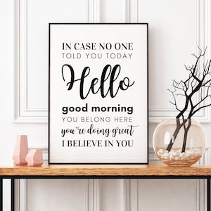 In Case No One Told You, Positive Affirmation Wall Art, Girls Room Décor, Classroom Decor, Teacher Welcome Sign, Classroom Theme, Positivity image 2