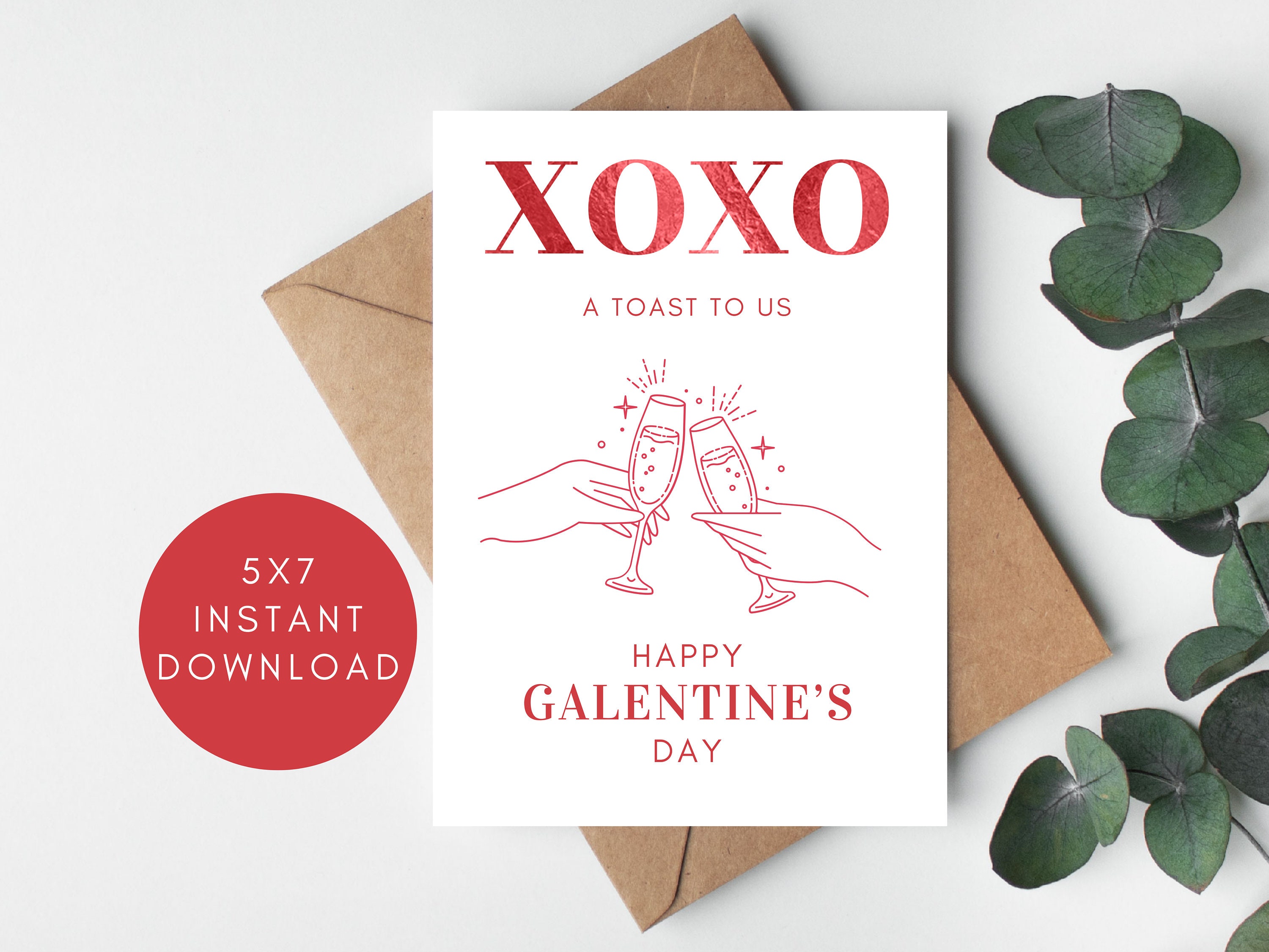 Funny Galentines Day Card, Galentines Day Gift for Best Friend, Valentine Cards for Coworker, Galentines Printable Card, Anti Valentines Day
