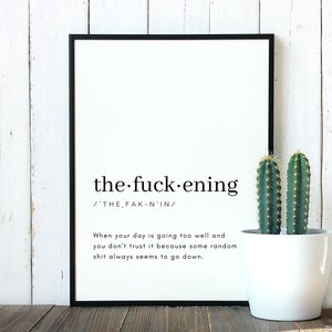 Funny Swear Word Definition Art: "The Fuckening" (Digital Download) image 2