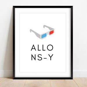 Allons-y, Tenth Doctor Quote, 10 Doctor, Doctor Who Wall Art, Dr Who, Whovian, David Tennant, Doctor Who Poster, Gallifrey, Doctor Who Decor