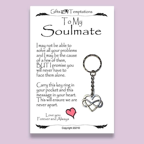 To My Soulmate Keyring