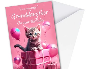 Greetings Birthday Card Granddaughter A5