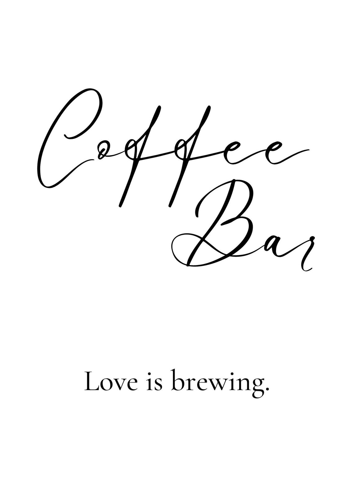 Coffee Bar Sign Instant Download Printable Coffee Sign Etsy