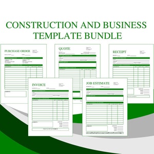 Grünes Bau- & Business-Paket | PDF/doc auf iPhone/Microsoft Edge/Google Chrome/Microsoft Word/Adobe