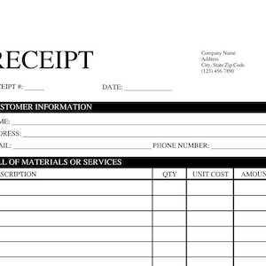 Receipt Template - EDITABLE & PRINTABLE PDF/doc on Microsoft Edge/Google Chrome/Microsoft Word/Adobe/Google Doc