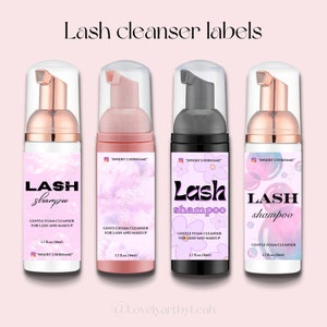 Personalised Lash shampoo label | Personalised Lash bath label | Personalised Lash cleanser label | Beauty label | Business labels