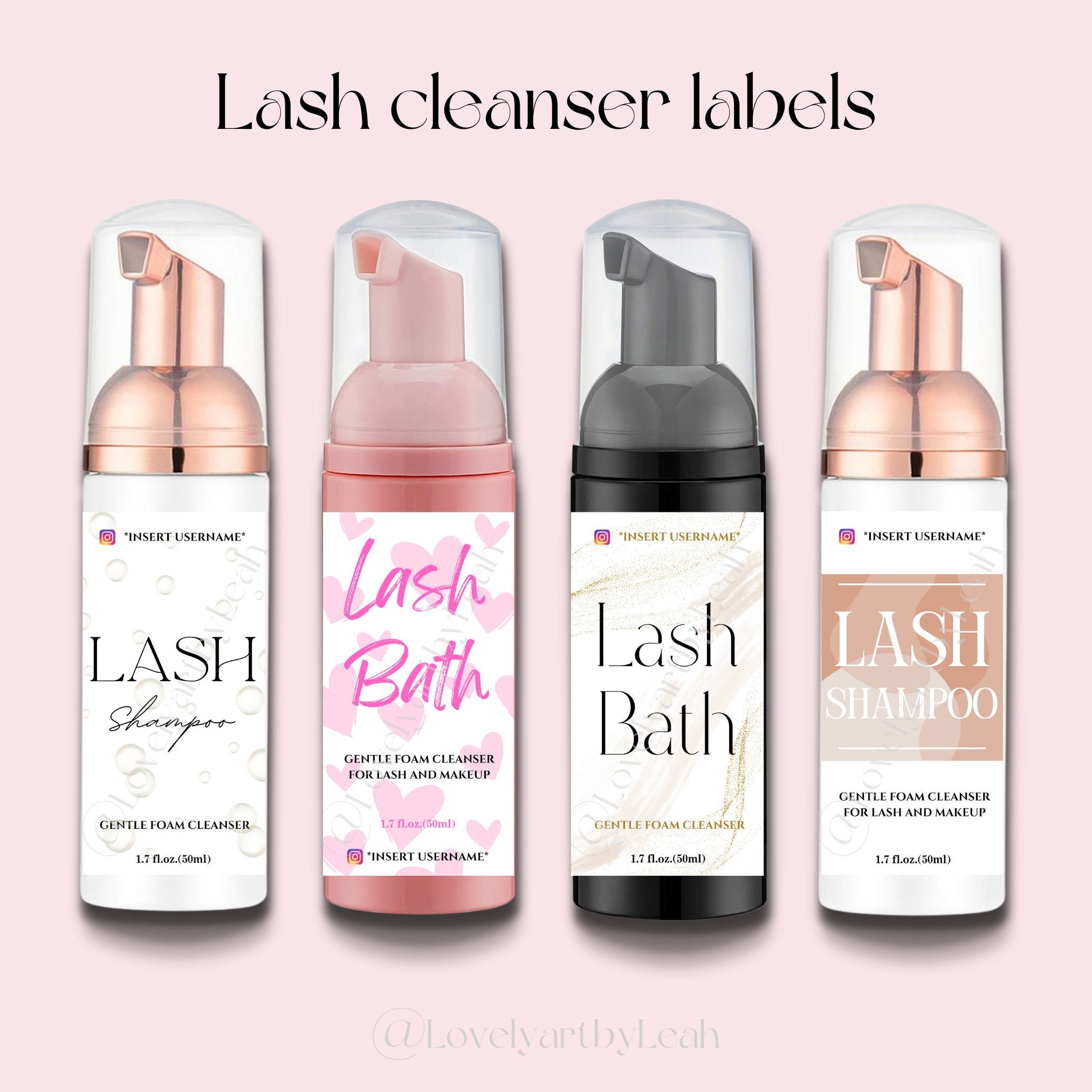 Personalised Lash Shampoo Label Personalised Lash Bath Label Etsy UK