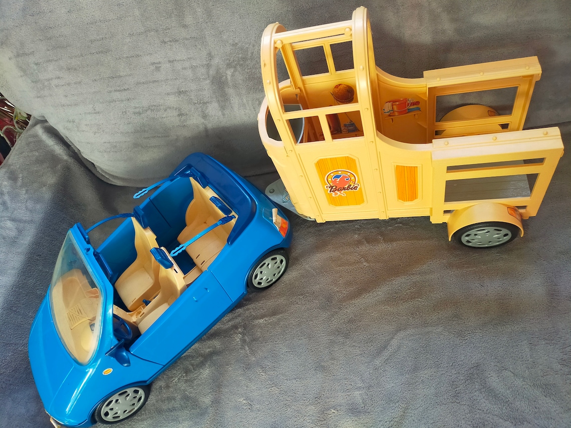Barbie Pferdeanhänger und Auto Barbie Pferdeauto 90er Jahre Etsy