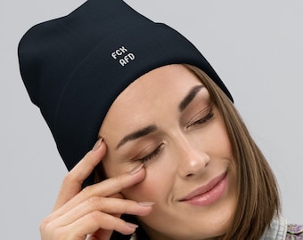 Embroidered Beanie #fckafd